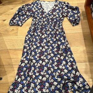 Silk and cotton dress xs